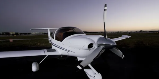 Business jet on the ramp at Illinois Valley Regional Airport